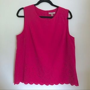 Roz & Ali Laser-Cut, Scalloped Blouse